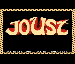 Joust title screen for Atari 7800